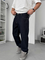 Navy Blue Basic Baggy Jean GJ-16969/16974