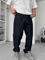 Navy Blue Basic Baggy Jean GJ-16969/16974