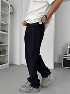 Navy Blue Basic Baggy Jean GJ-16969/16974