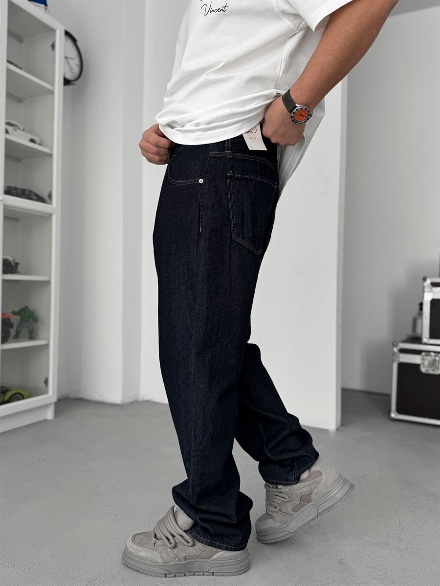 Navy Blue Basic Baggy Jean GJ-16969/16974