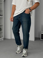 Dark Blue Effect Boyfriend Jeans GJ-17045/17082