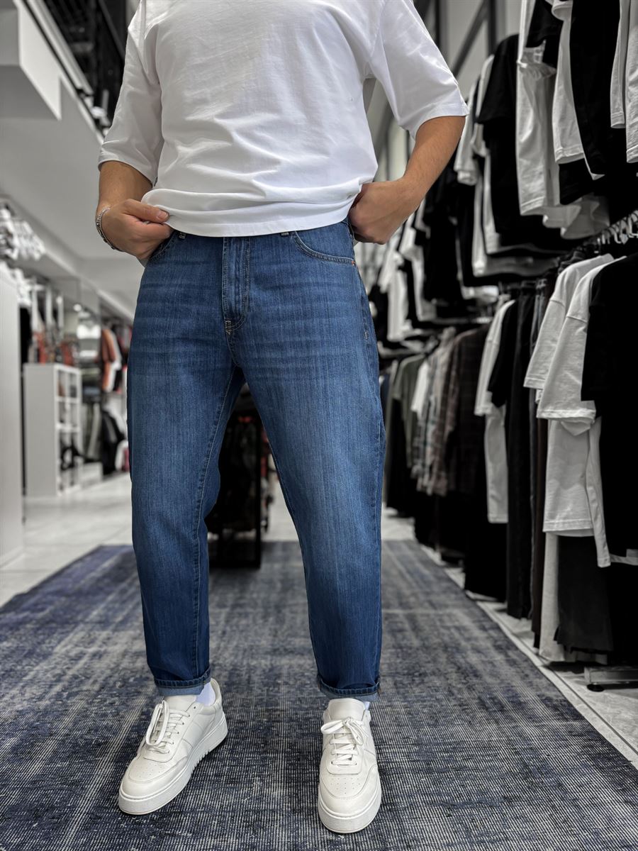 Blue Speckled Boyfriend Jeans GJ-17029/17046