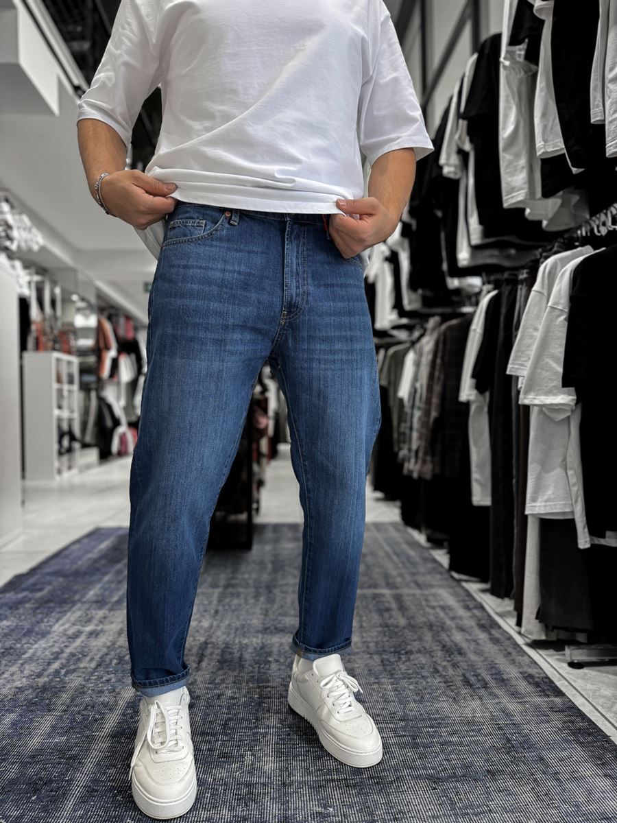 Blue Speckled Boyfriend Jeans GJ-17029/17046