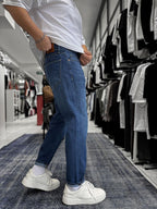 Blue Speckled Boyfriend Jeans GJ-17029/17046