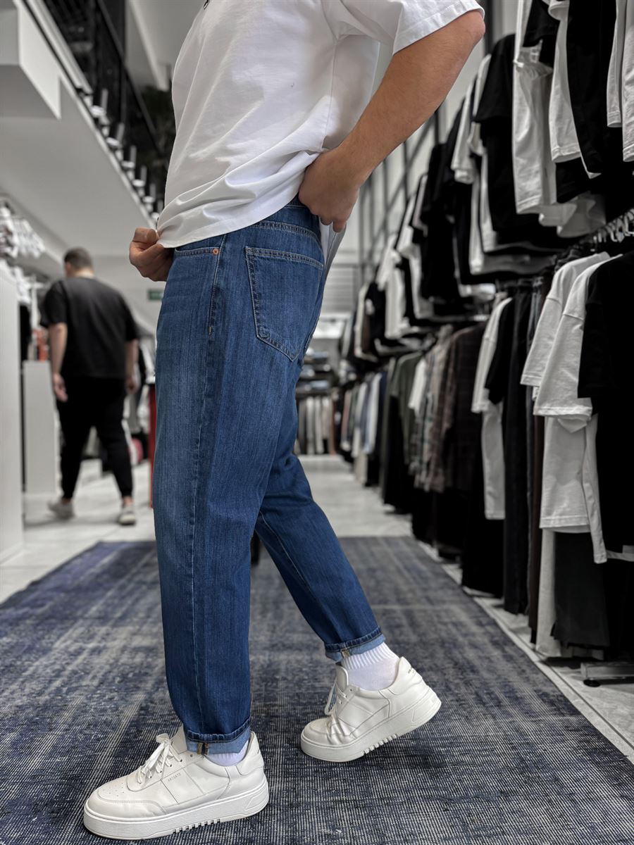 Blue Speckled Boyfriend Jeans GJ-17029/17046