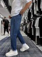 Blue Speckled Boyfriend Jeans GJ-17029/17046