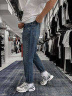 Dark Blue Mottled Boyfriend Jeans GJ-17029/17046
