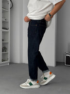 Navy Blue Speckled Boyfriend Jeans GJ-17029/17046