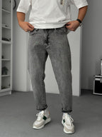 Grey Washed Boyfriend Jeans GJ-17043