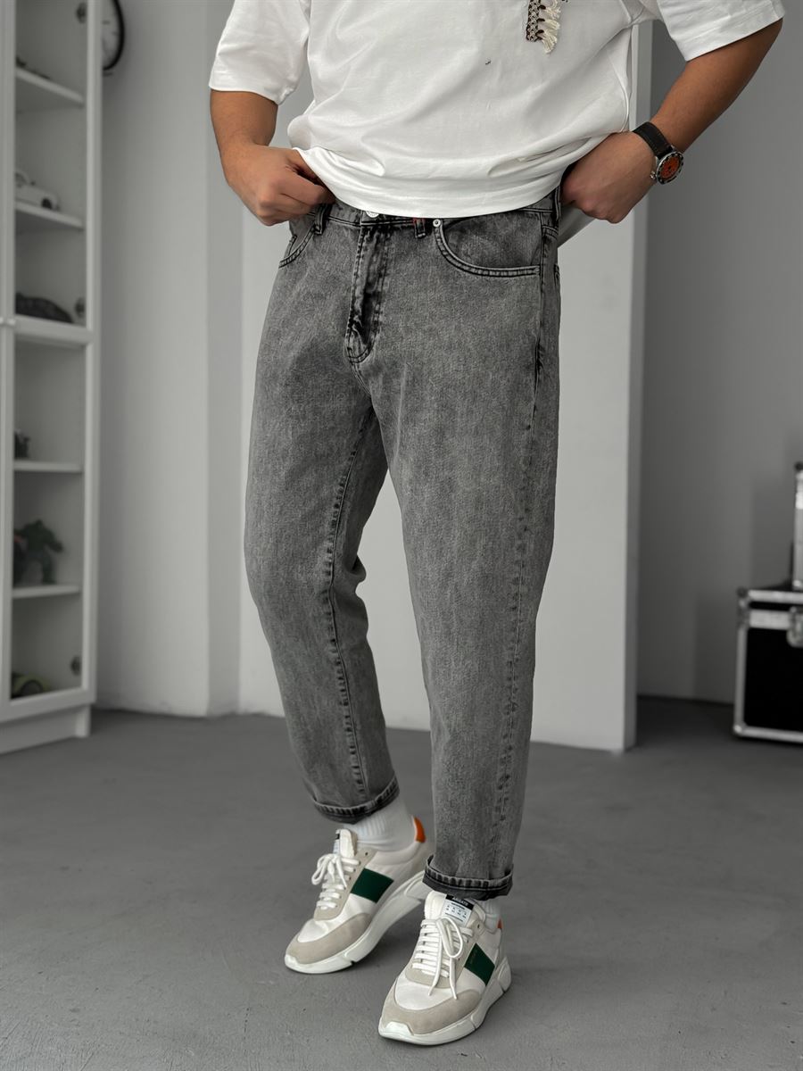 Grey Washed Boyfriend Jeans GJ-17043