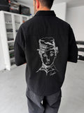 Black Chaplin Short-Sleeve Oversize Shirt SW-1579