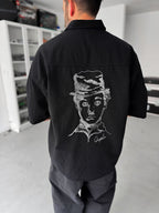 Black Chaplin Short-Sleeve Oversize Shirt SW-1579