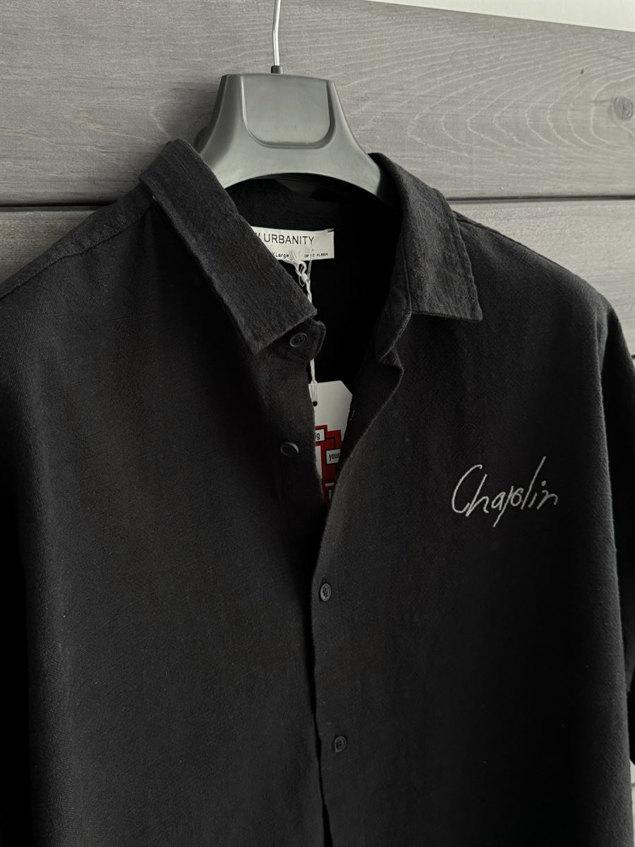 Black Chaplin Short-Sleeve Oversize Shirt SW-1579