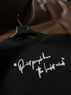 Black Oversize T-Shirt with Embossed Back Embroidery SW-5116