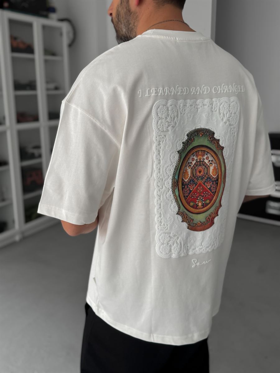White Mirror Carpet Oversize T-Shirt SW-5092