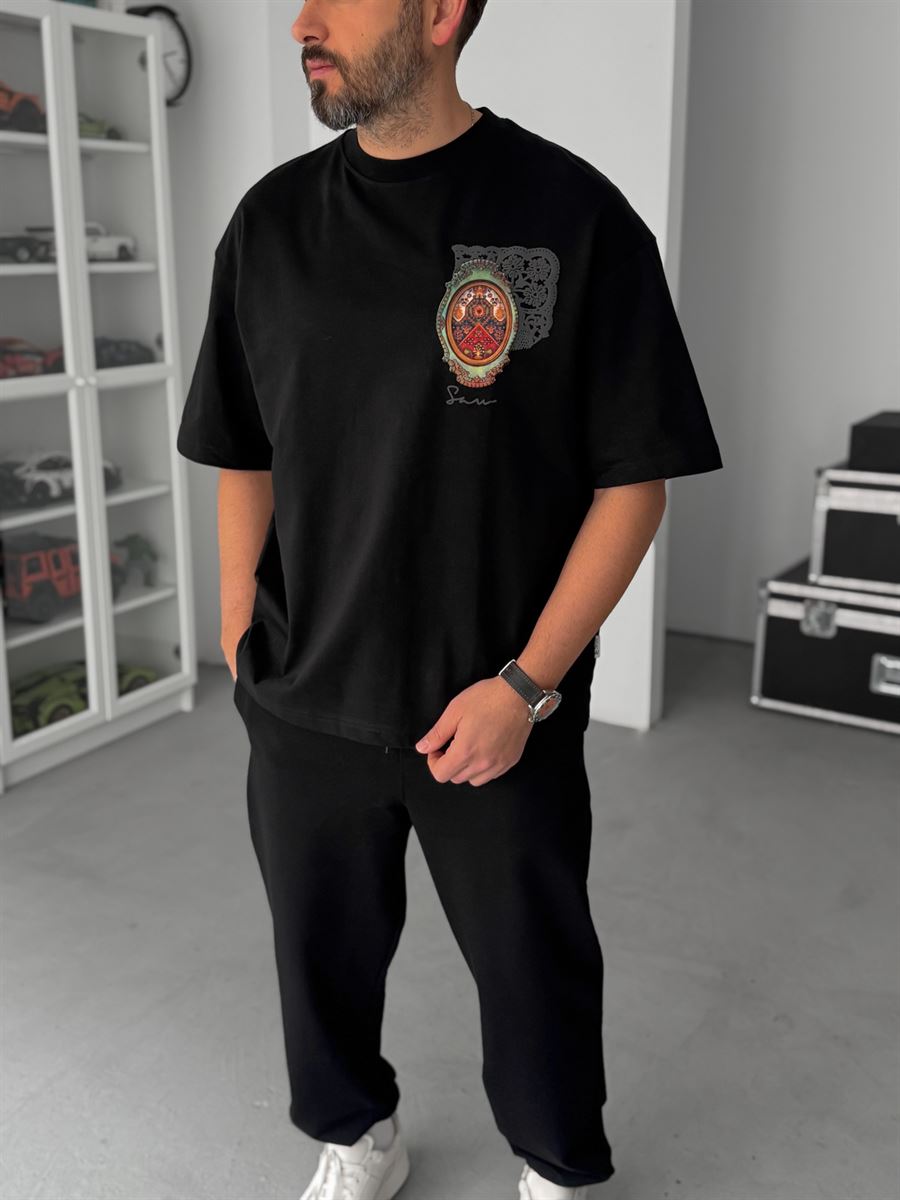 Black Mirror Carpet Oversize T-Shirt SW-5092