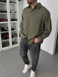 Green Tencel Oversize Shirt JJ-102