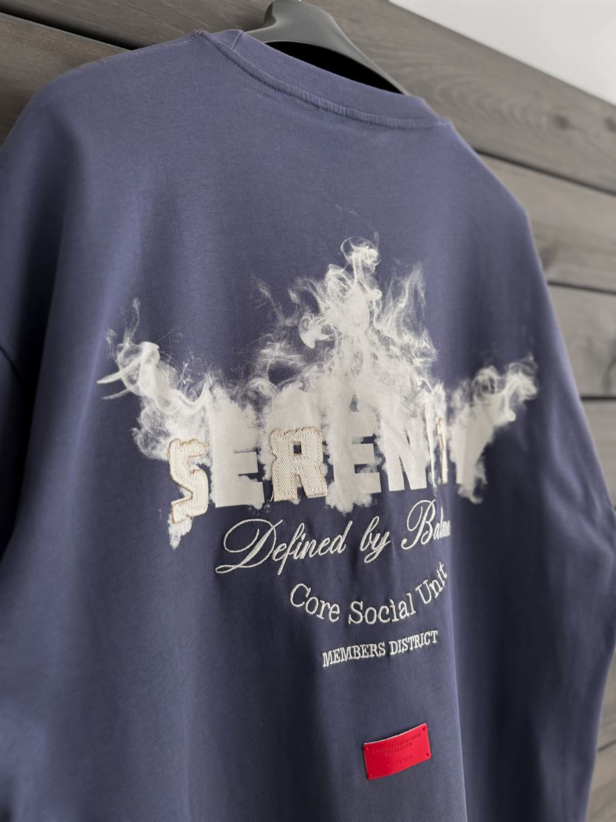 Blue Serenity Print Oversize T-Shirt JJ-131