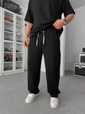 Black Modal Fabric Baggy Sweatpants JJ-137