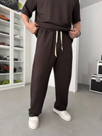 Coffee Modal Fabric Baggy Sweatpants JJ-137