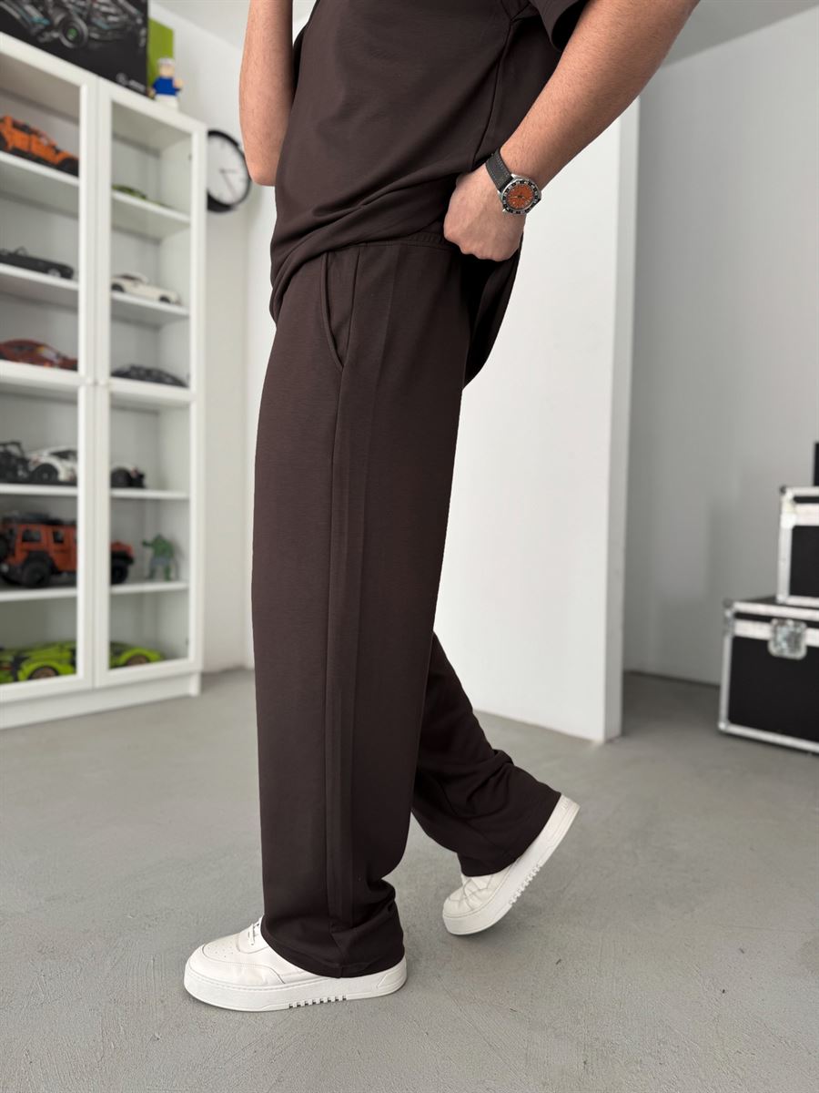 Coffee Modal Fabric Baggy Sweatpants JJ-137