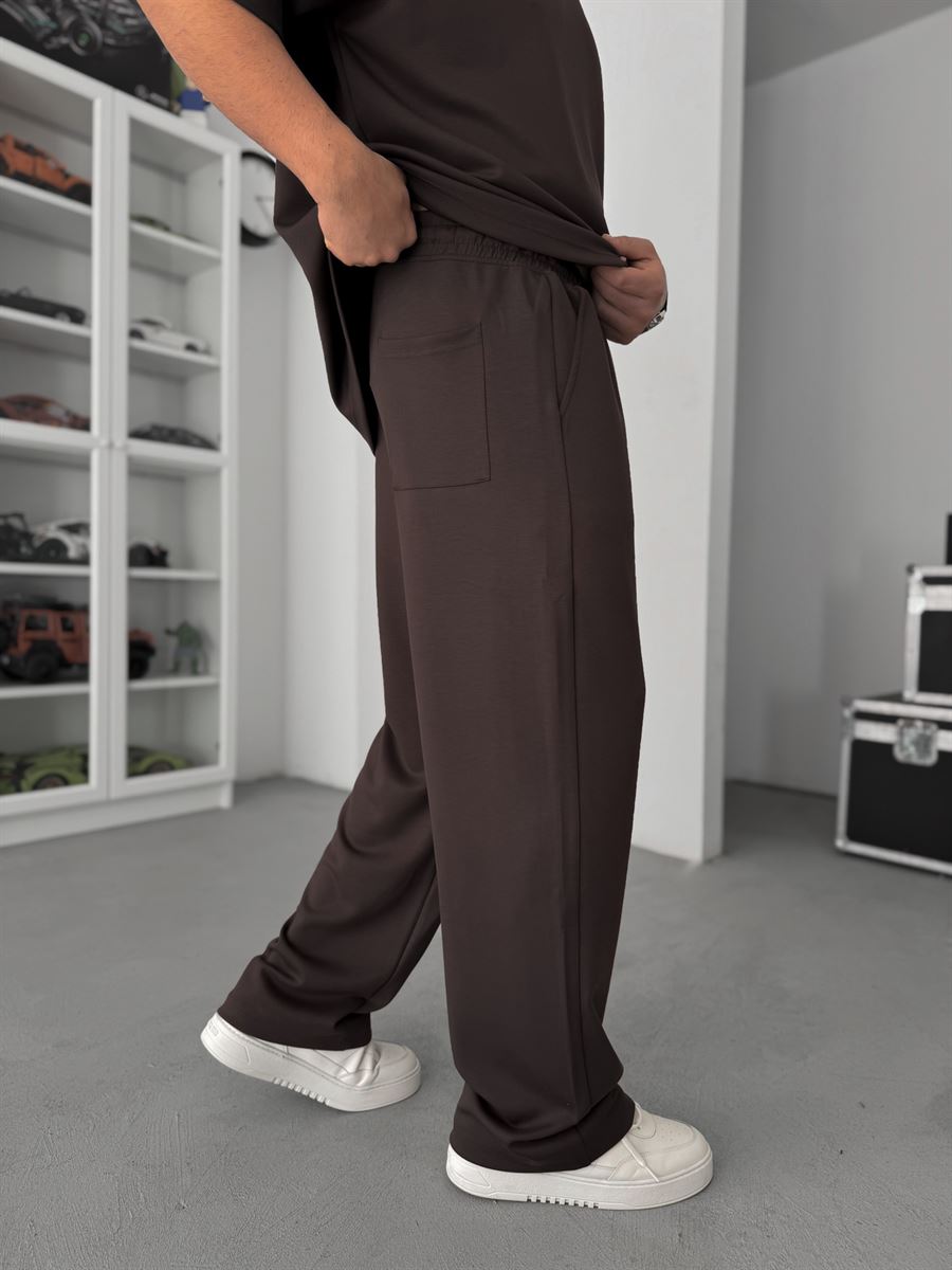 Coffee Modal Fabric Baggy Sweatpants JJ-137