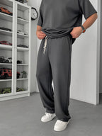 Anthracite Modal Fabric Baggy Sweatpants JJ-137