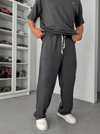 Anthracite Modal Fabric Baggy Sweatpants JJ-137