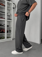 Anthracite Modal Fabric Baggy Sweatpants JJ-137