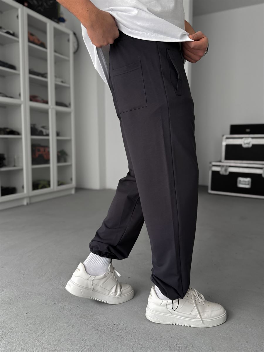Smoked Stopper Leg Baggy Sweatpants JJ-711