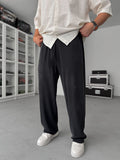 Black Washed Lycra Baggy Pants JJ-139