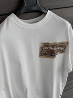 White Oversize T-Shirt with Woven Back Detail SW-5126