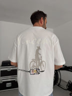 White Vincent Embroidered Oversize T-Shirt SW-5073