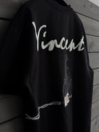 Black Vincent Embroidered Oversize T-Shirt SW-5073