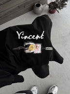 Black Vincent Embroidered Oversize T-Shirt SW-5073
