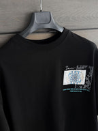 Black Oversize T-Shirt with Back Motif Patch SW-5075