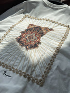 White Back Knitted Framed Oversize T-Shirt SW-5063
