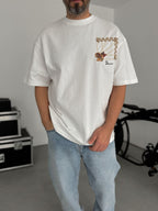White Back Knitted Framed Oversize T-Shirt SW-5063