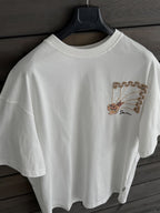 White Back Knitted Framed Oversize T-Shirt SW-5063