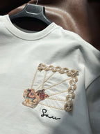 White Back Knitted Framed Oversize T-Shirt SW-5063