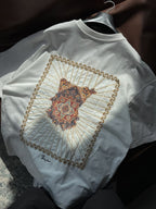 White Back Knitted Framed Oversize T-Shirt SW-5063
