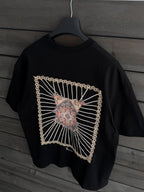 Black Back Mesh Framed Oversize T-Shirt SW-5063