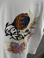 White Leaf Patch Oversize T-Shirt SW-5118