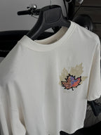 White Leaf Patch Oversize T-Shirt SW-5118
