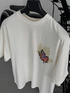 White Leaf Patch Oversize T-Shirt SW-5118
