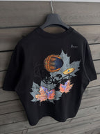 Black Leaf Patch Oversize T-Shirt SW-5118