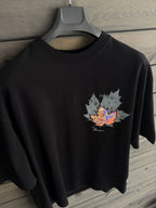 Black Leaf Patch Oversize T-Shirt SW-5118