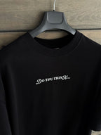 Black Think Back Embossed Oversize T-Shirt TW-1044