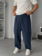 Navy Washed Baggy Pants TW-1040