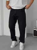 Black Washed Regular Fit Jeans KE-818